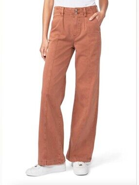 Paige Brooklyn Wide Leg Pants in Vintage Mocha Bisque